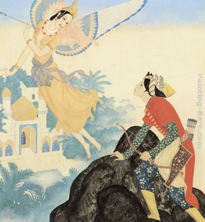 Edmund Dulac Peri Banu and Prince Achmed